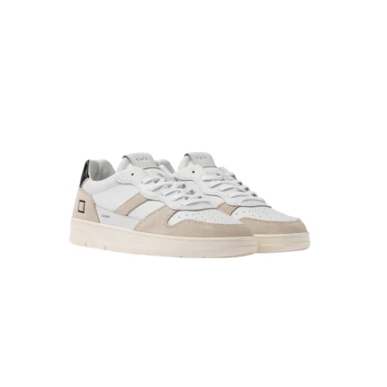 Sneakers "Court 2.0 basic" D.a.t.e. bianche e nere - Image 2