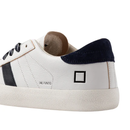 Sneakers "Hill Low Natural" D.a.t.e. bianche e blu - Image 4