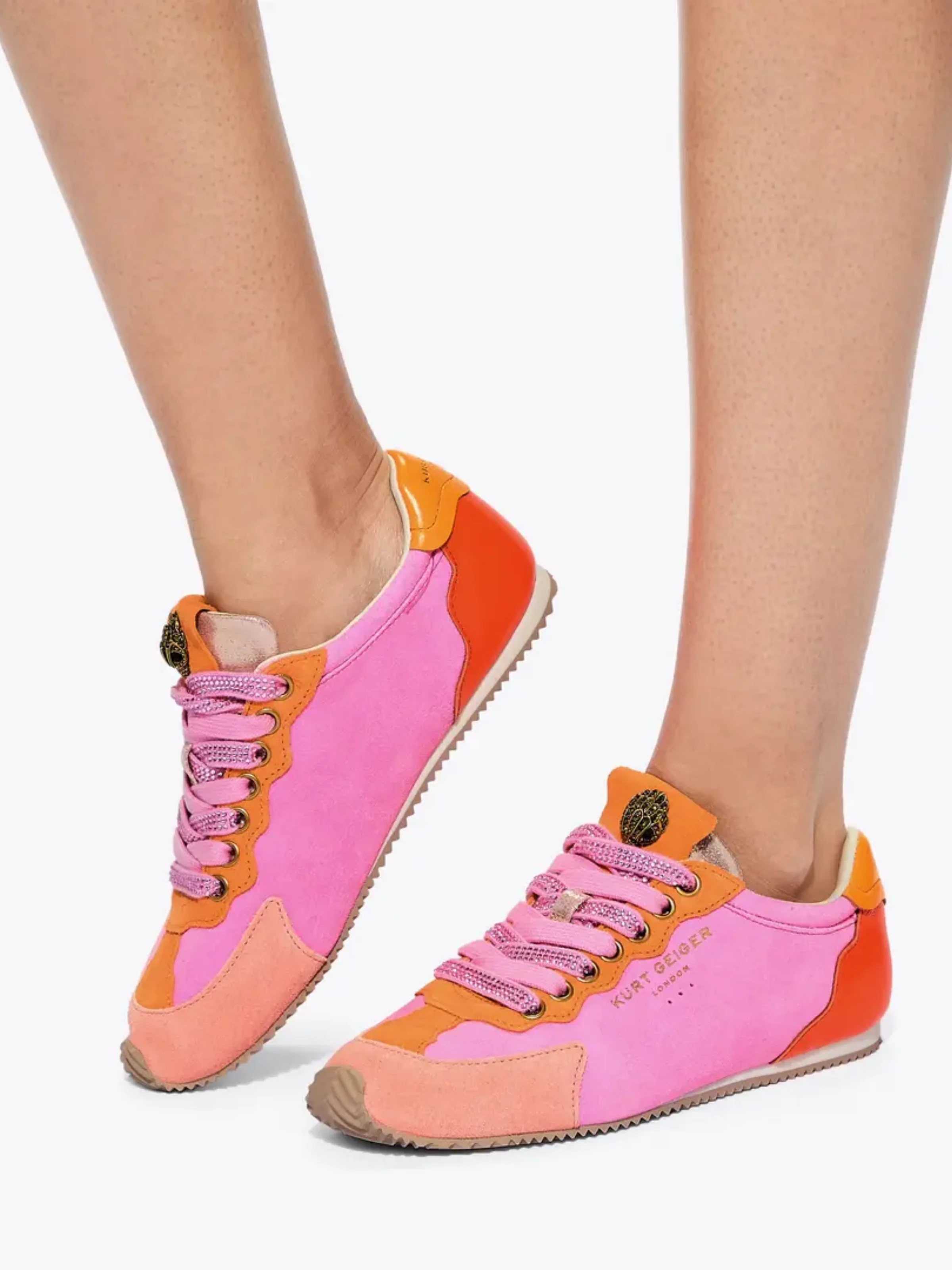 Sneakers "Islington" Kurt Geiger rosa e arancione - Image 5