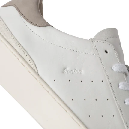 Sneakers "Sonica Calf" D.a.t.e. bianche e grigie - Image 3