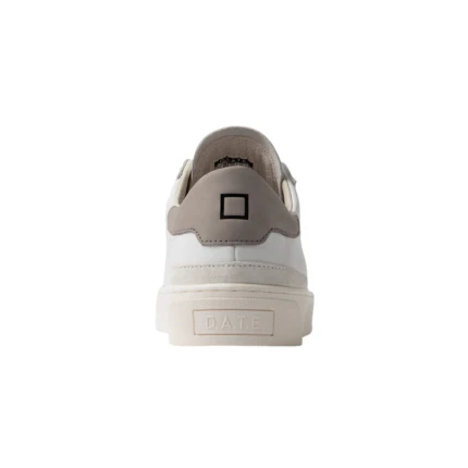Sneakers "Sonica Calf" D.a.t.e. bianche e grigie - Image 4
