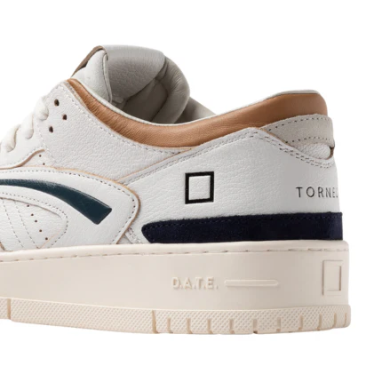 Sneakers "Torneo Colored" D.a.t.e. bianche e blu - Image 3