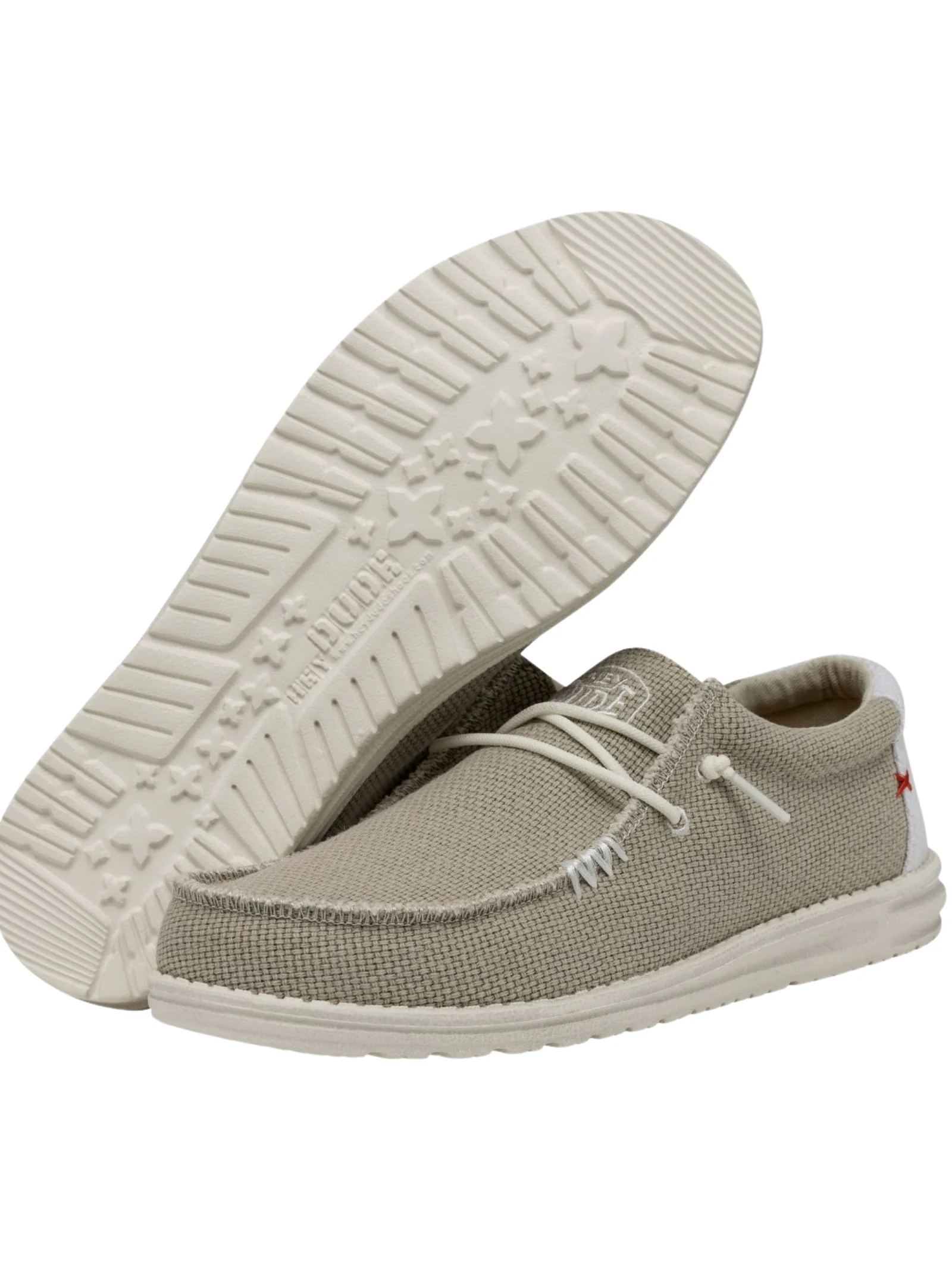 Sneakers "wally braided" Hey Dude tortora e bianco - Image 3