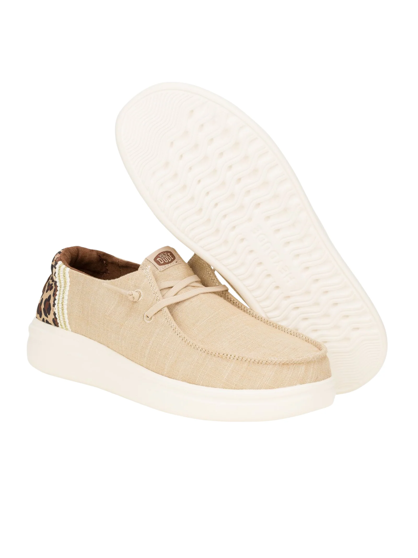 Sneakers "wendy rise animal" tortora con dettagli leopardati - Image 3