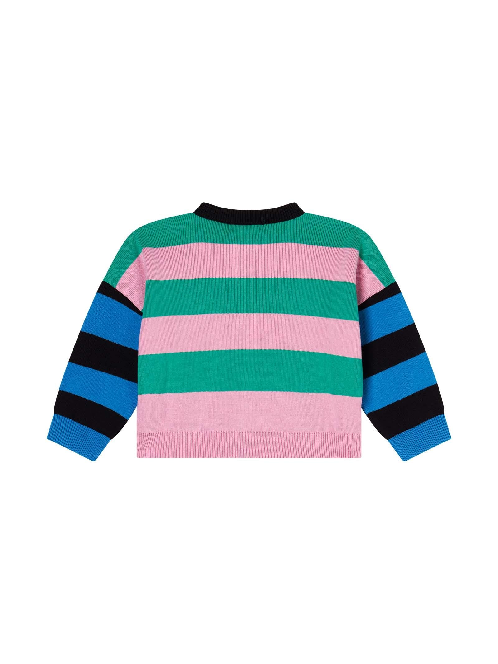 Cardigan a strisce con zip - Image 2