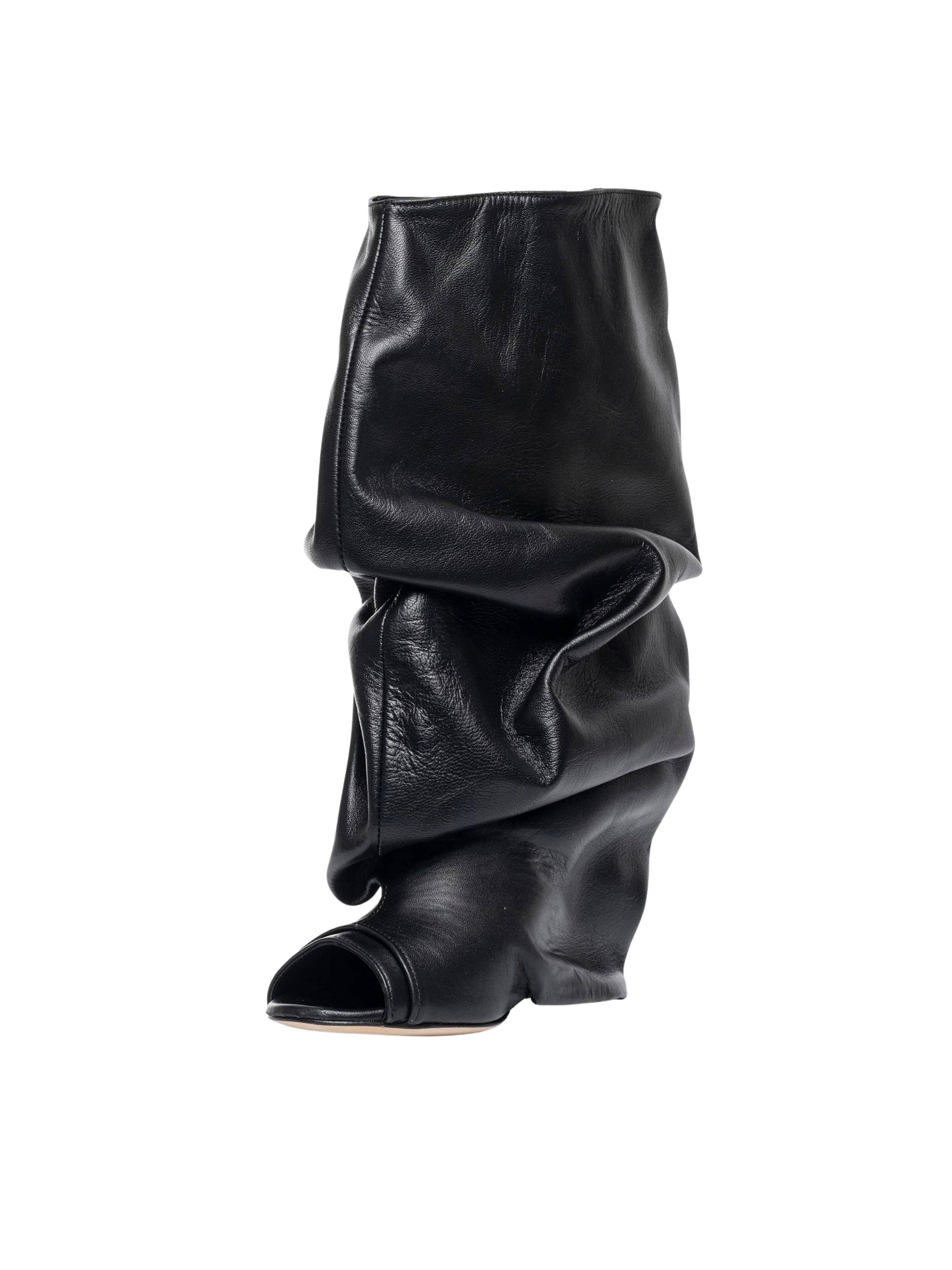 Stivali "Camy" Gisel Moirè spuntati in nappa nero - Image 4