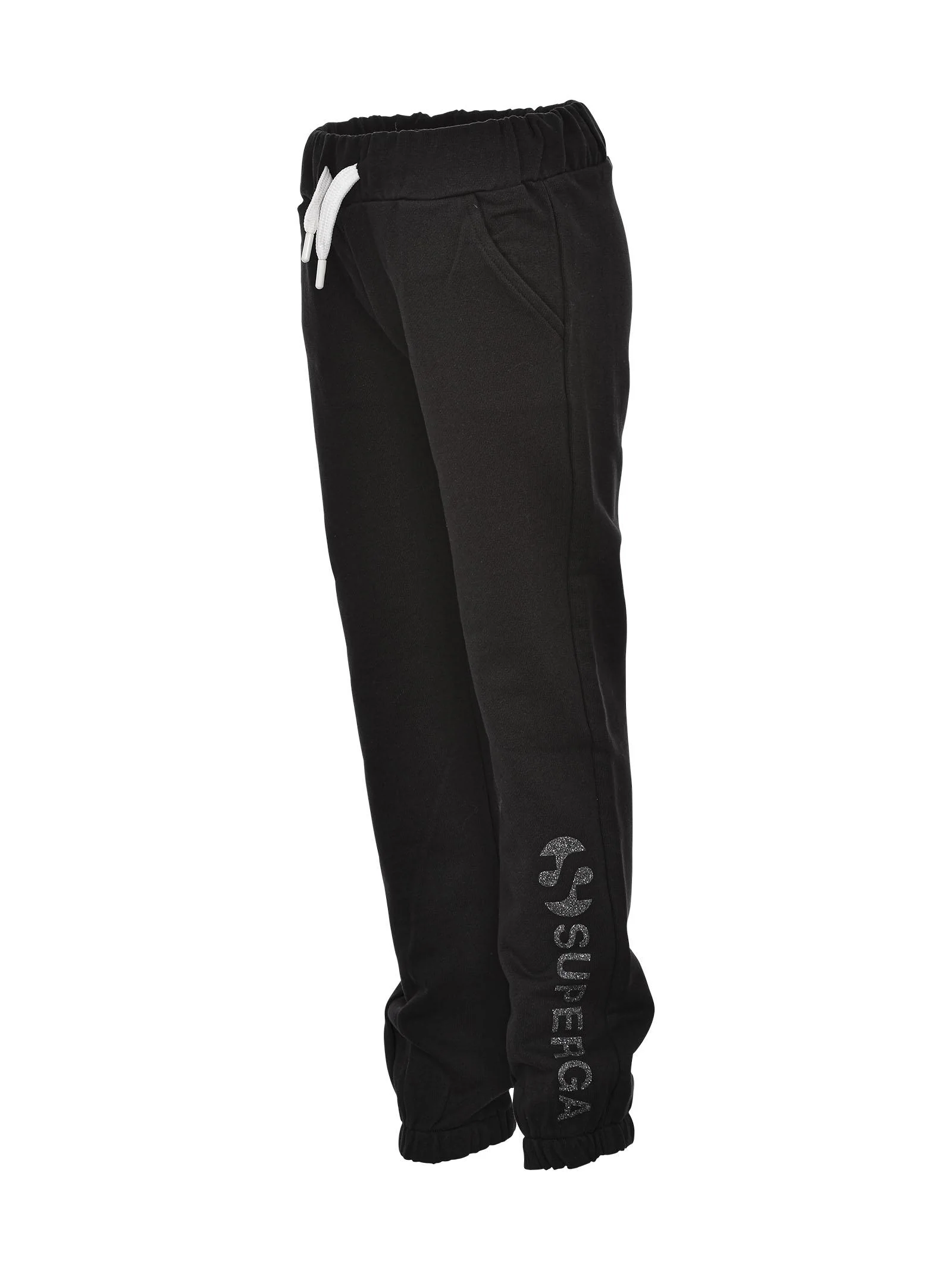 Pantalone tuta nero con scritta glitter - Image 2