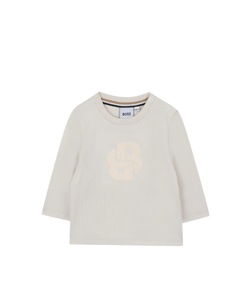 T-Shirt a maniche lunghe Boss burro