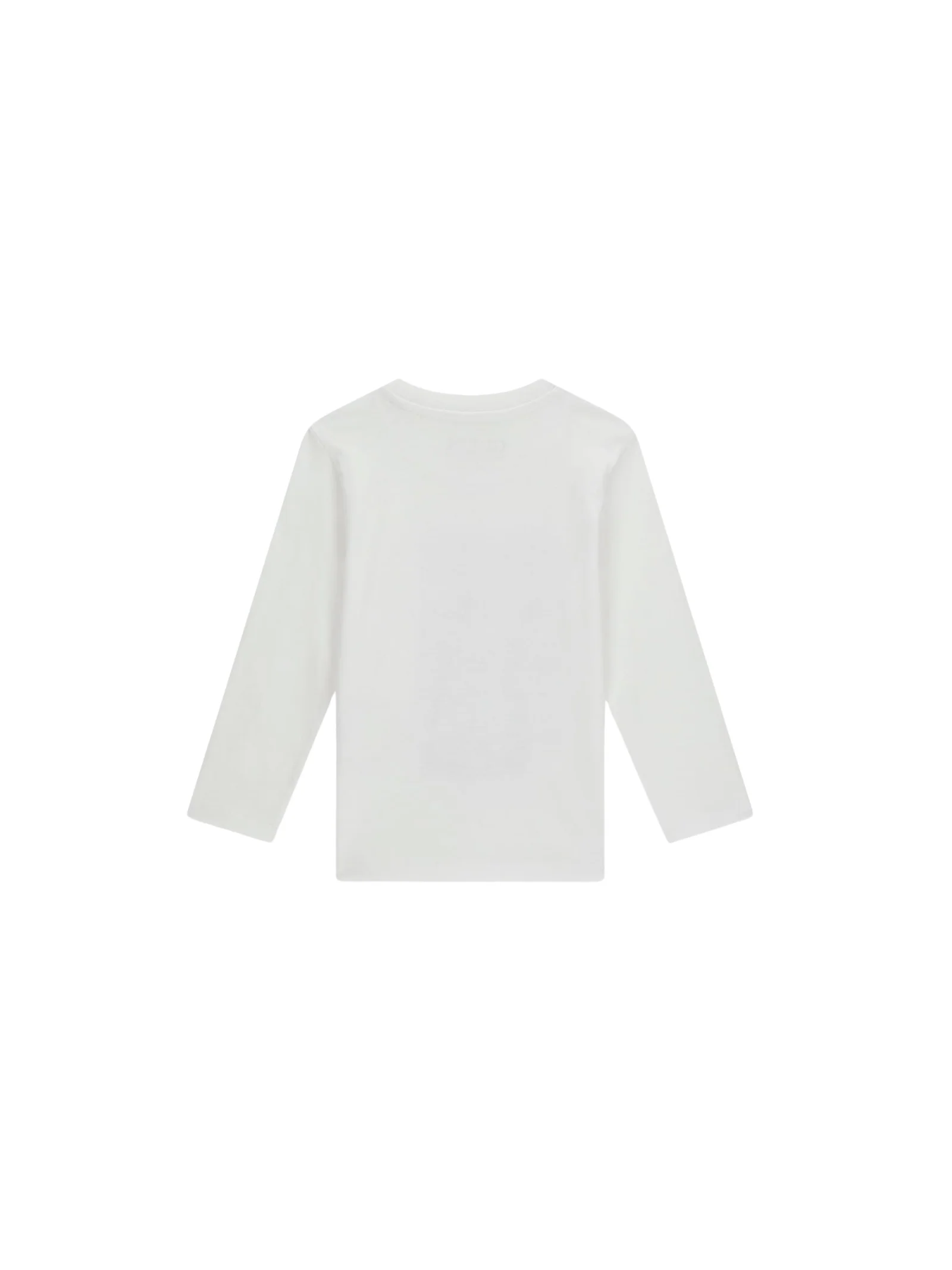 T-Shirt a maniche lunghe Guess bianca con maxi logo verticale - Image 2