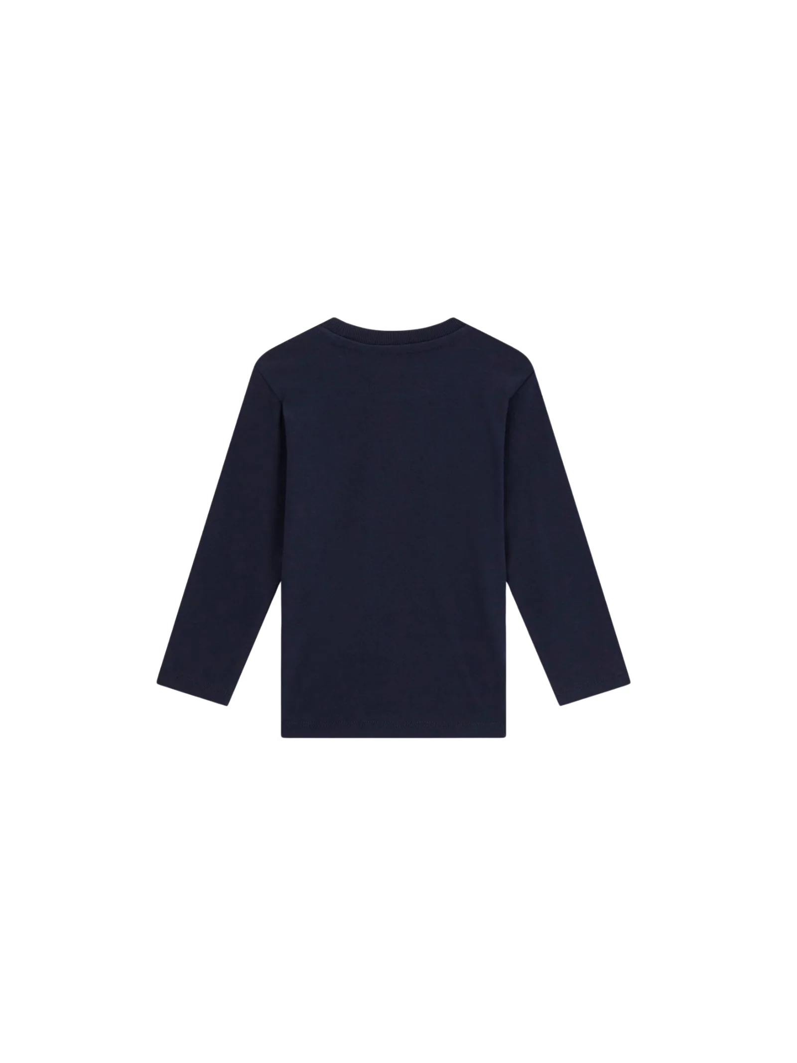 T-Shirt a maniche lunghe Guess blu navy con maxi logo verticale - Image 2