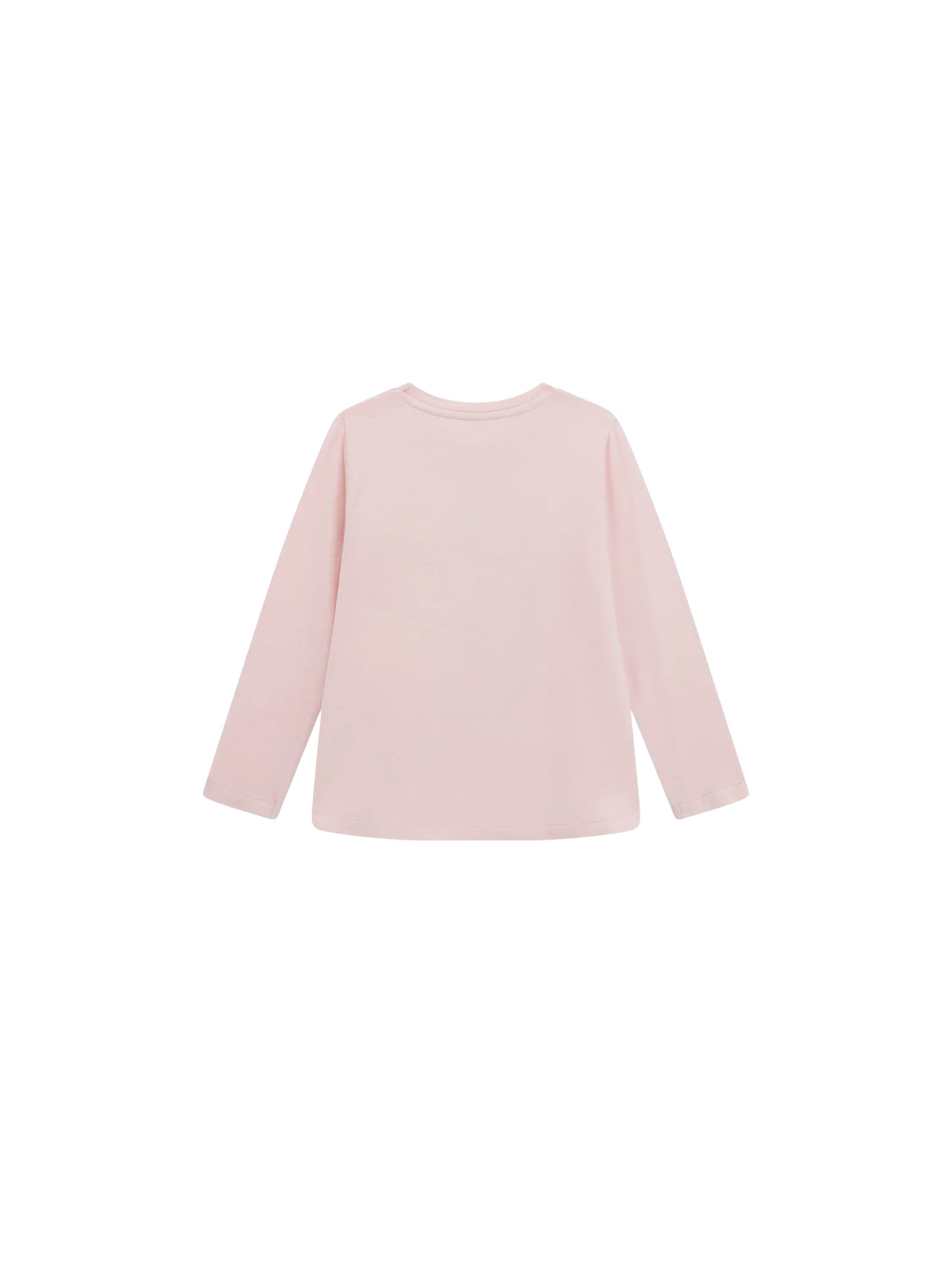 T-Shirt a maniche lunghe Guess rosa con scritta glitter multicolor - Image 2