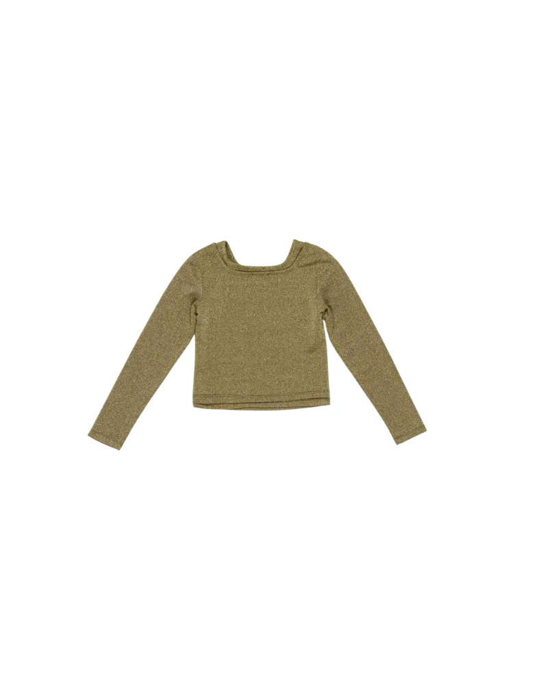 T-Shirt a maniche lunghe Lulù Miss Grant verde glitterato - Image 2