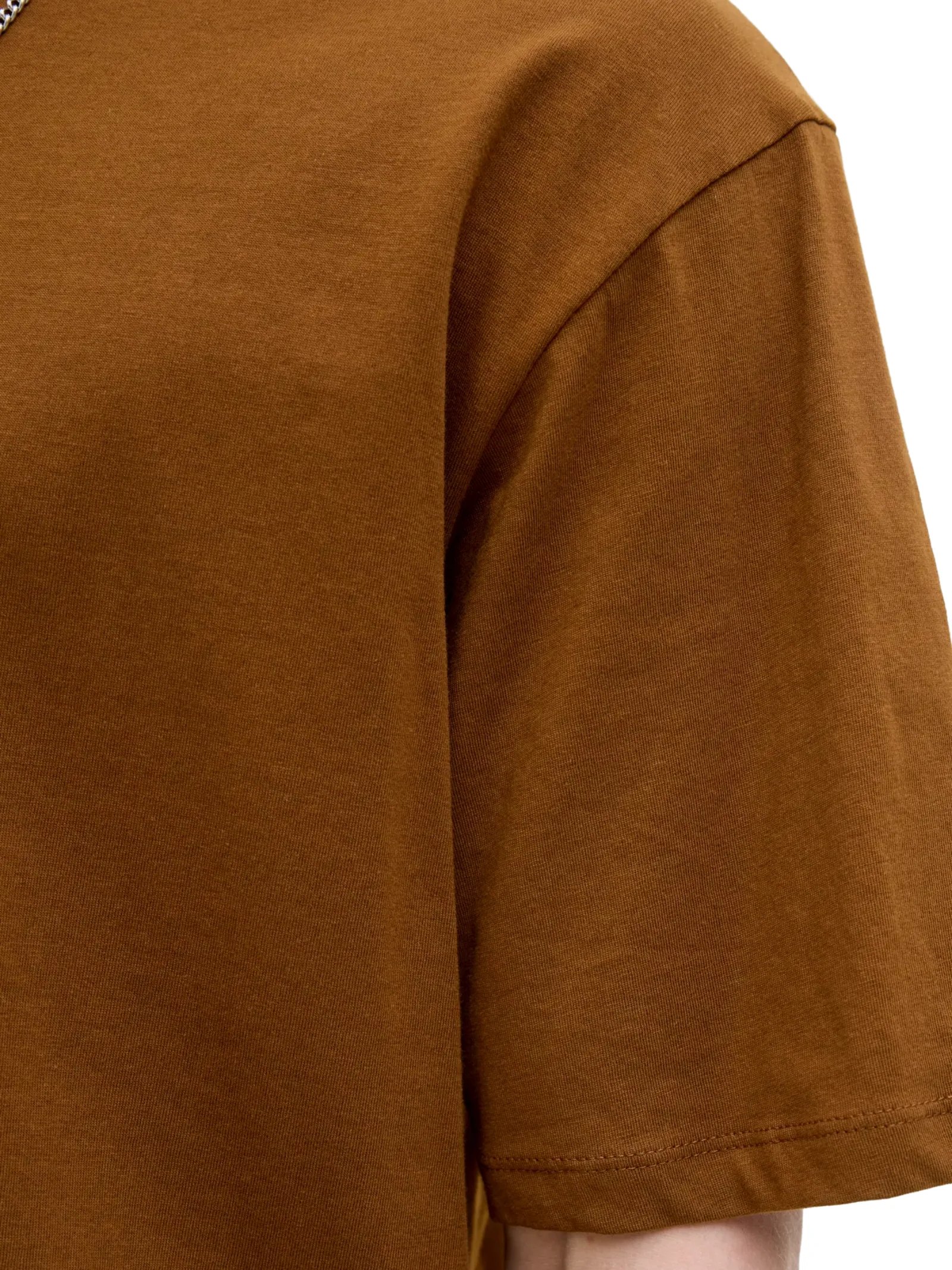 T-Shirt a mezze maniche Jack & Jones marrone oversize - Image 3