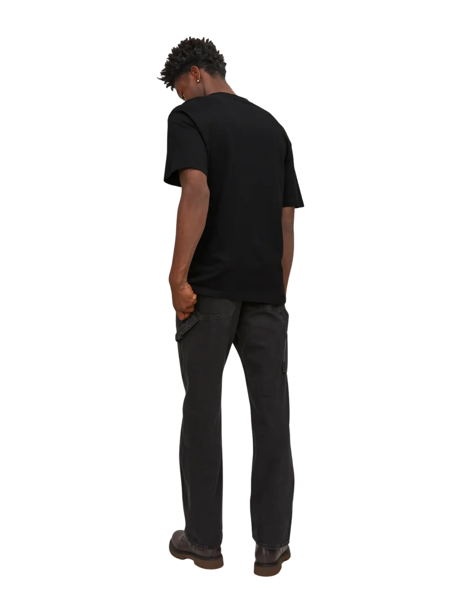T-Shirt a mezze maniche Jack & Jones nera oversize - Image 2