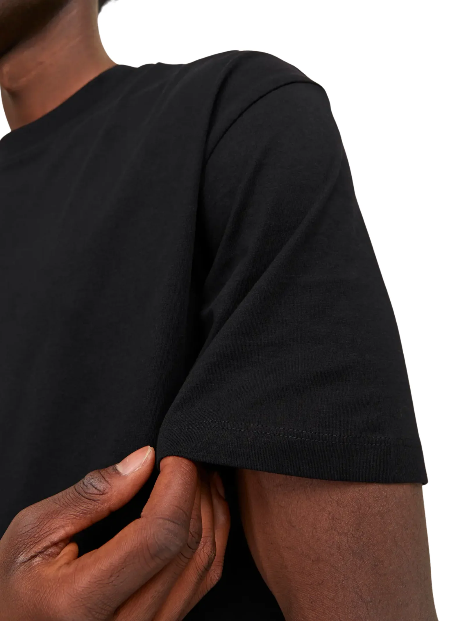 T-Shirt a mezze maniche Jack & Jones nera oversize - Image 3
