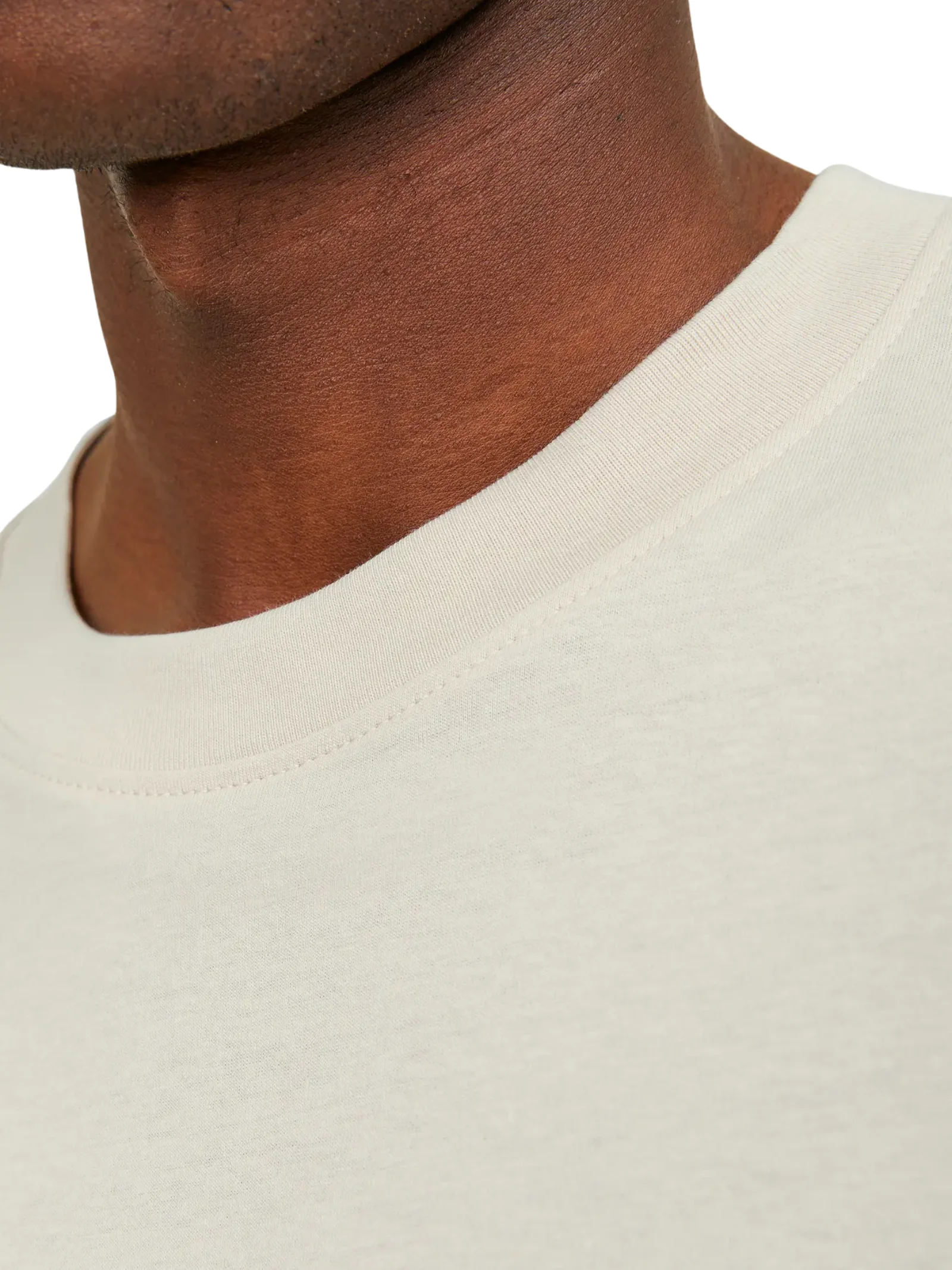 T-Shirt a mezze maniche Jack & Jones panna oversize - Image 4