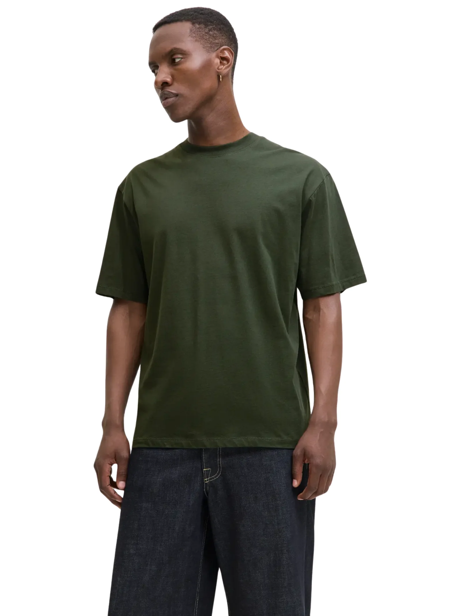 T-Shirt a mezze maniche Jack & Jones verde oversize