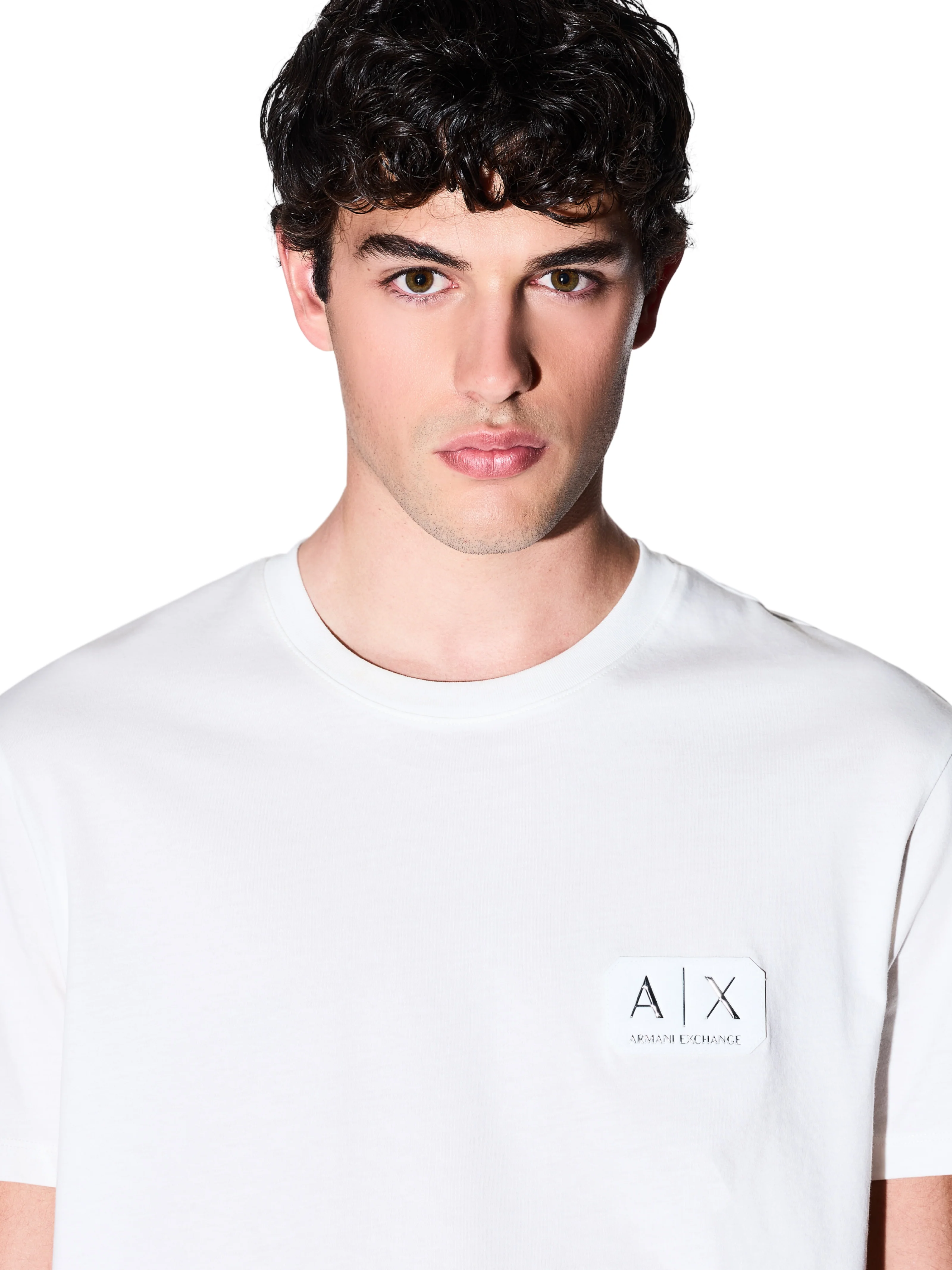 T-Shirt Armani Exchange bianca con logo A | X - Image 3