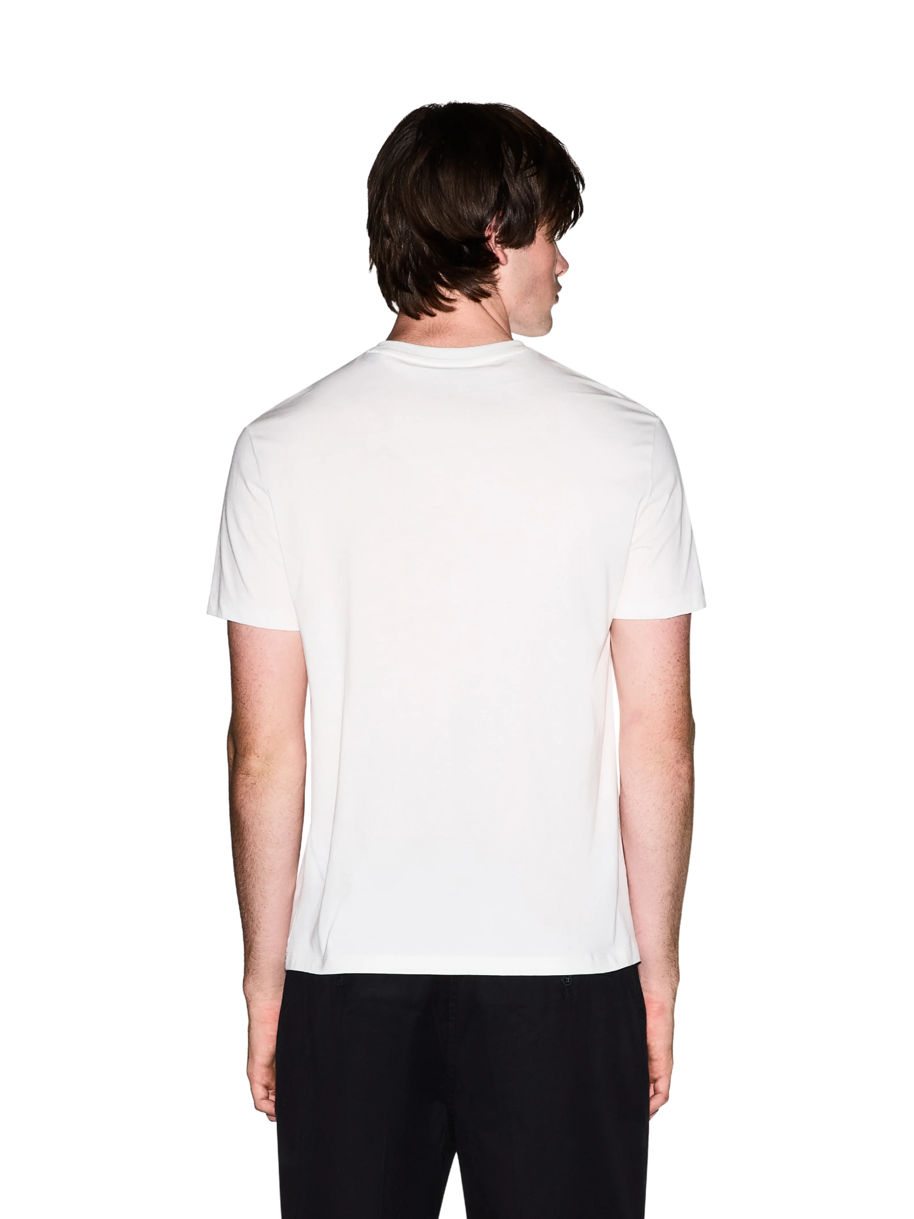 T-Shirt Armani Exchange bianca con logo azzurro - Image 4