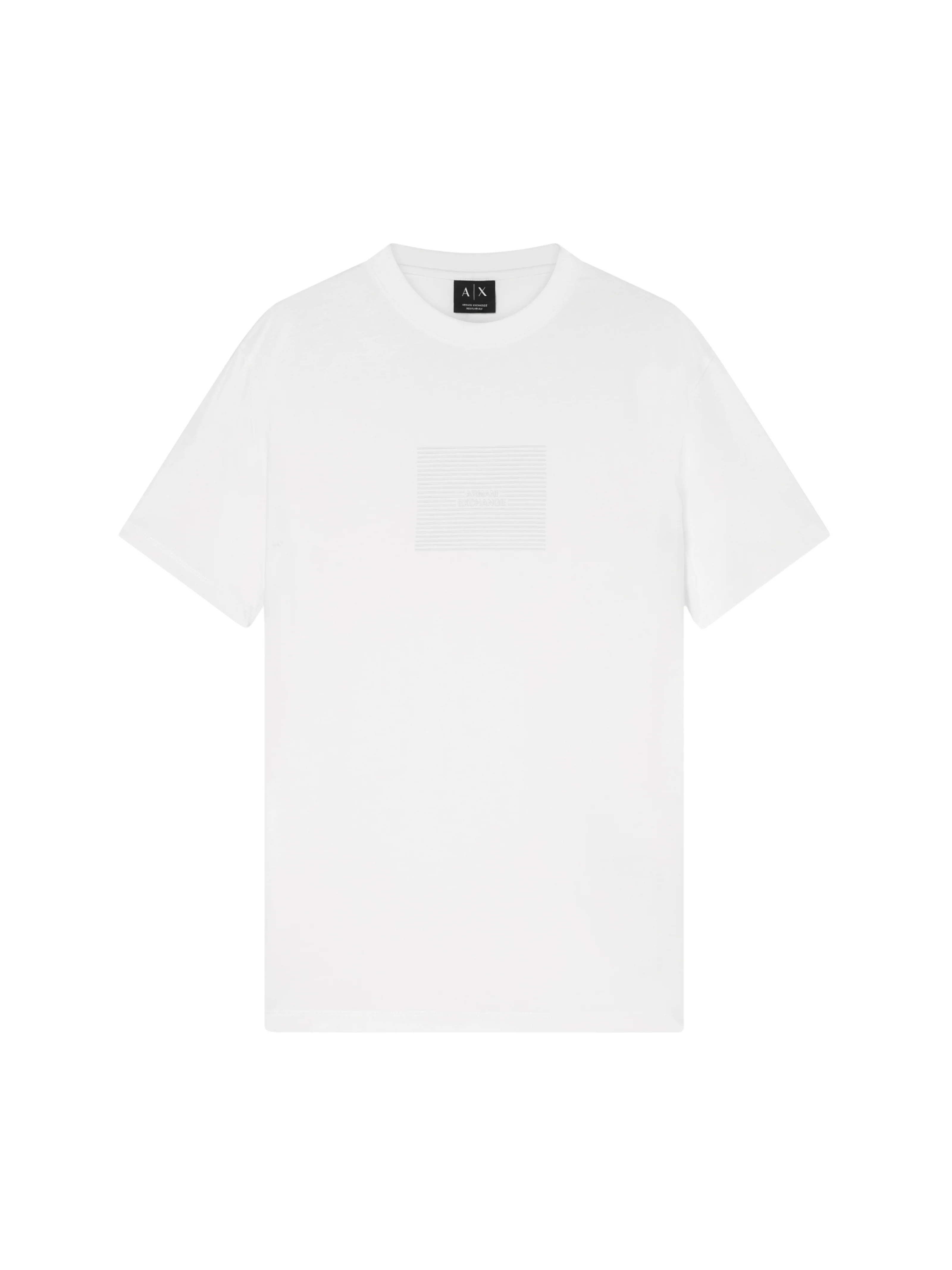 T-Shirt Armani Exchange bianca con logo tono su tono