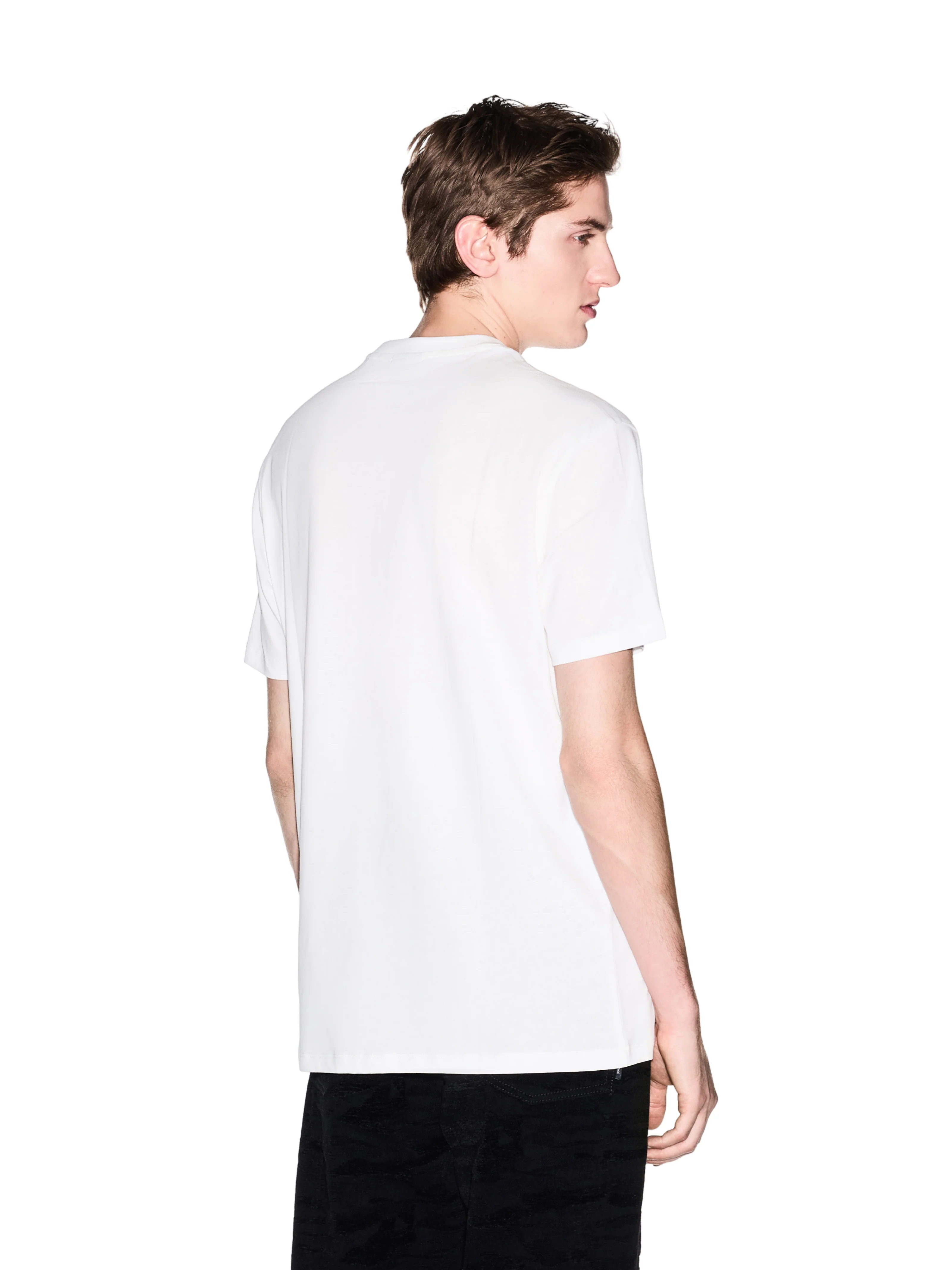 T-Shirt Armani Exchange bianca con logo tono su tono - Image 4