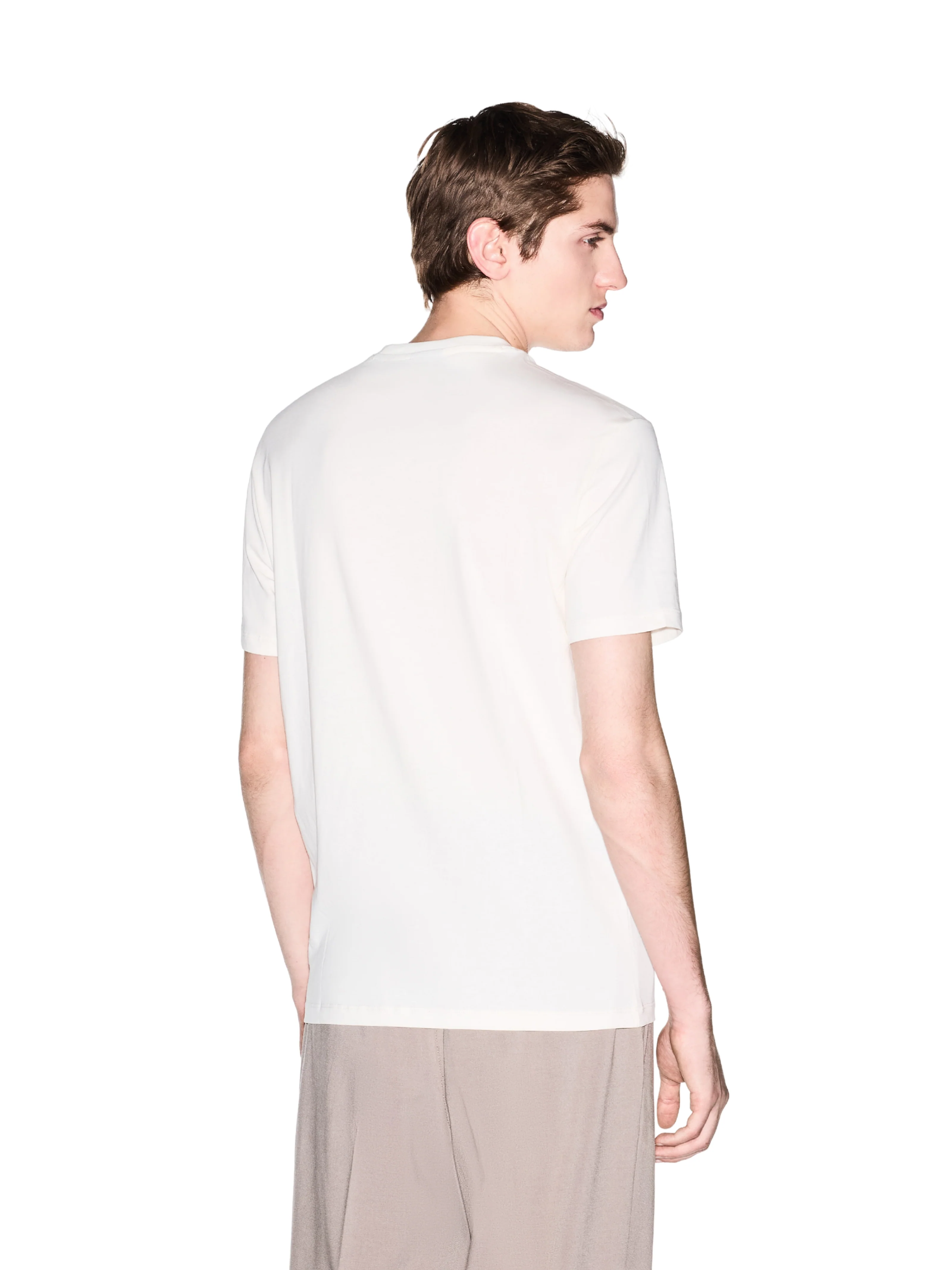 T-Shirt Armani Exchange bianca con patch logo frontale - Image 4