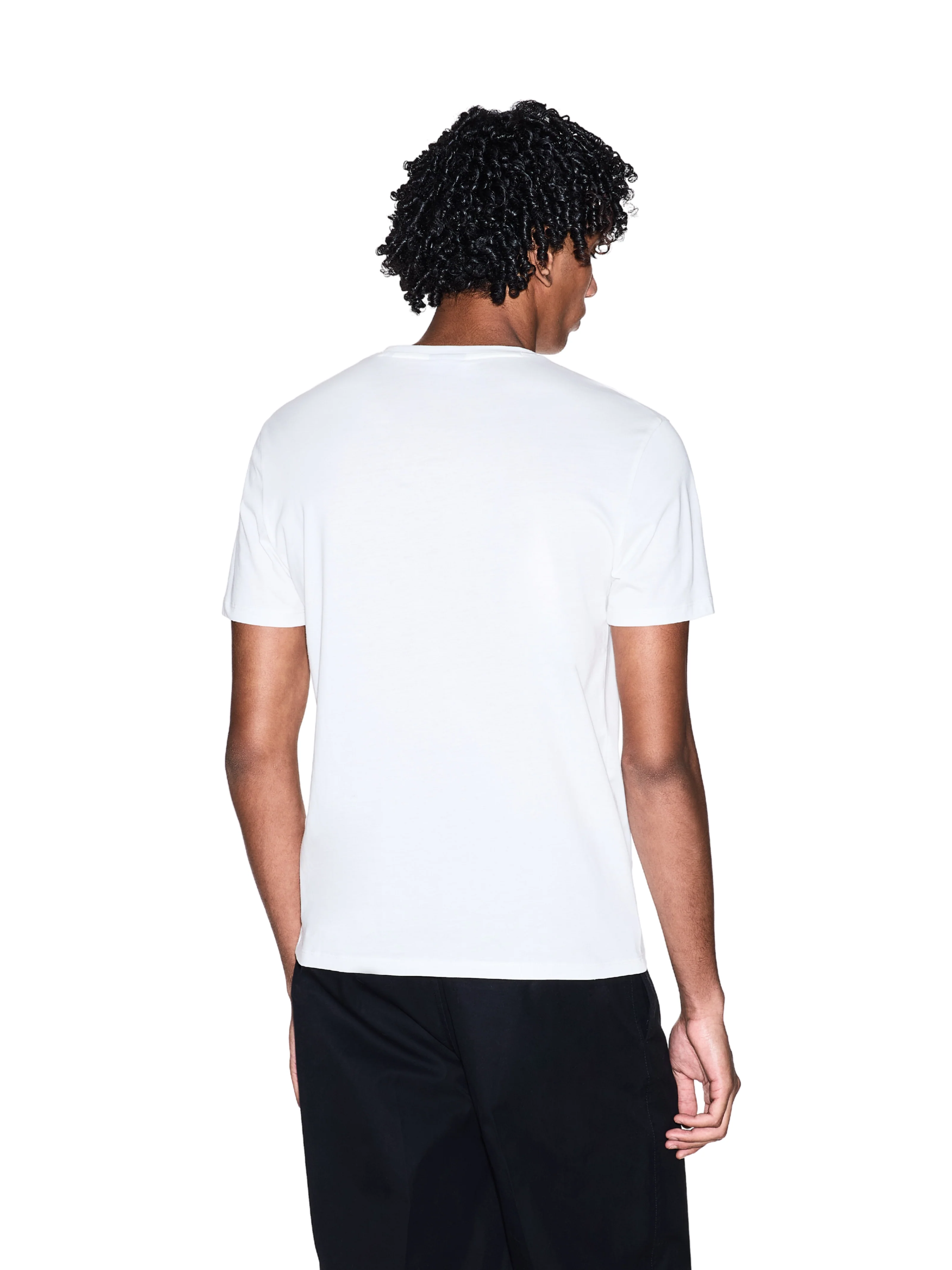 T-shirt Armani Exchange bianca con stampa e logo A | X - Image 4
