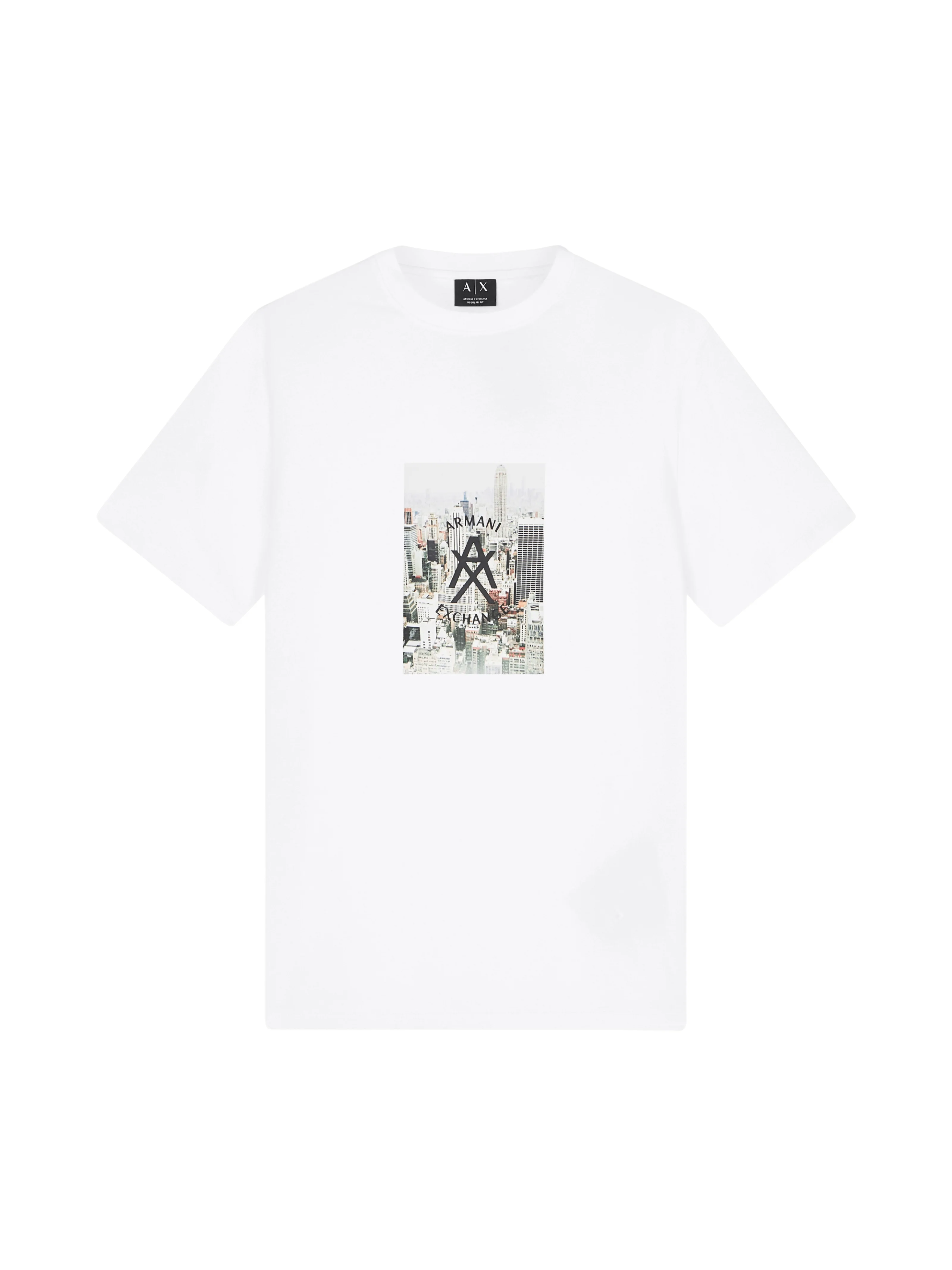 T-Shirt Armani Exchange bianca con stampa e logo
