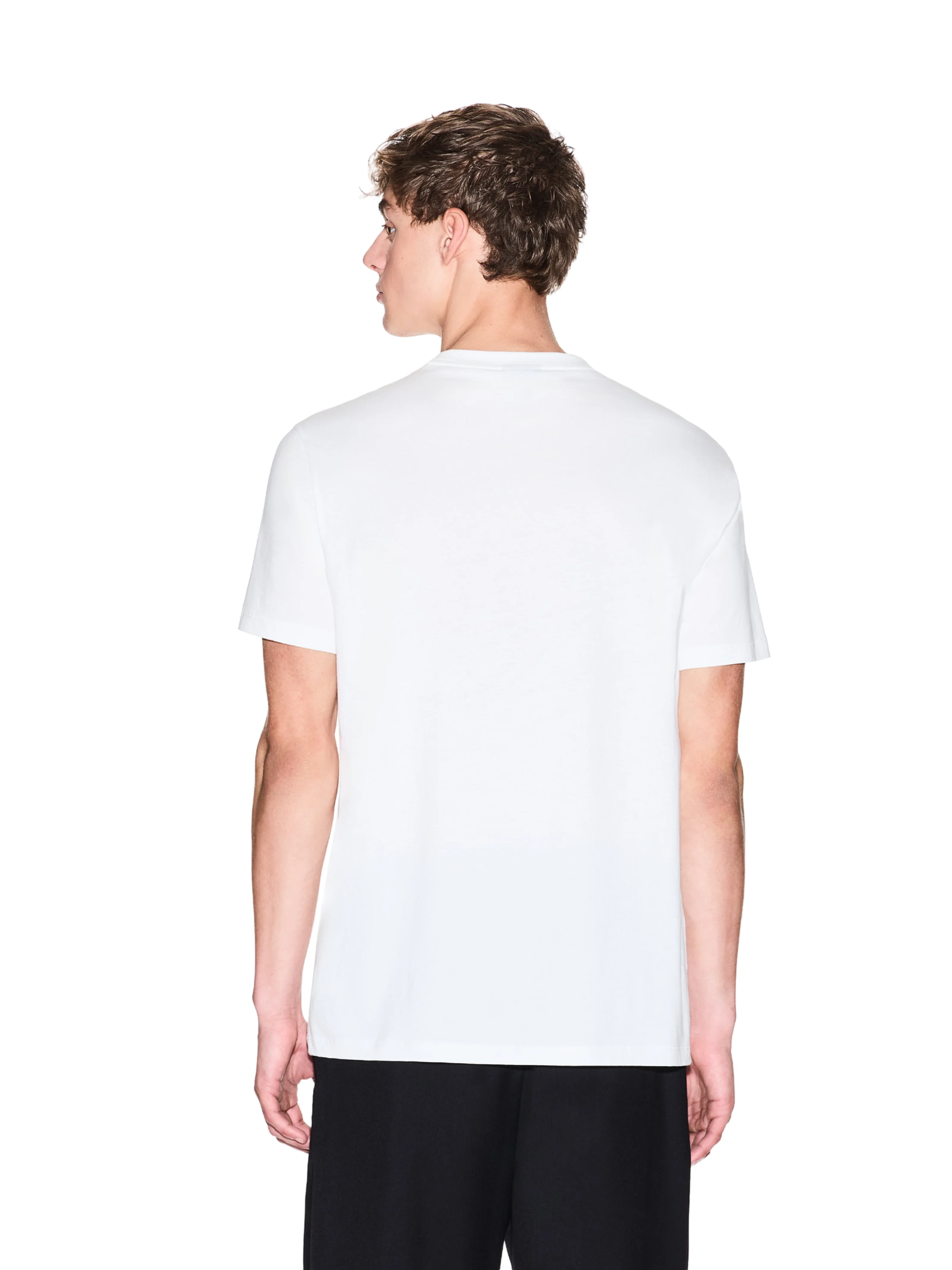 T-Shirt Armani Exchange bianca con stampa e logo - Image 4