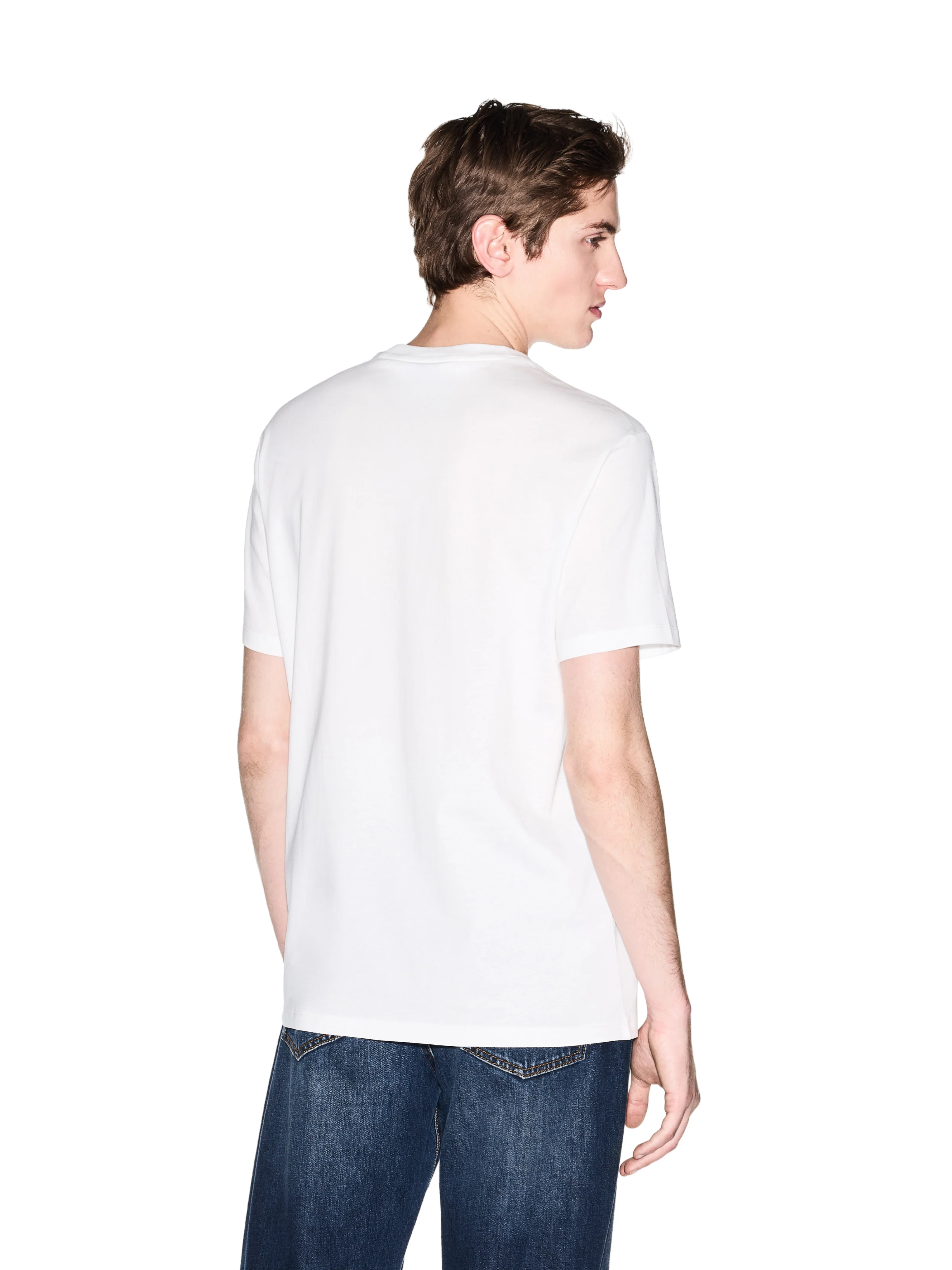 T-Shirt Armani Exchange bianco con logo multicolor - Image 4