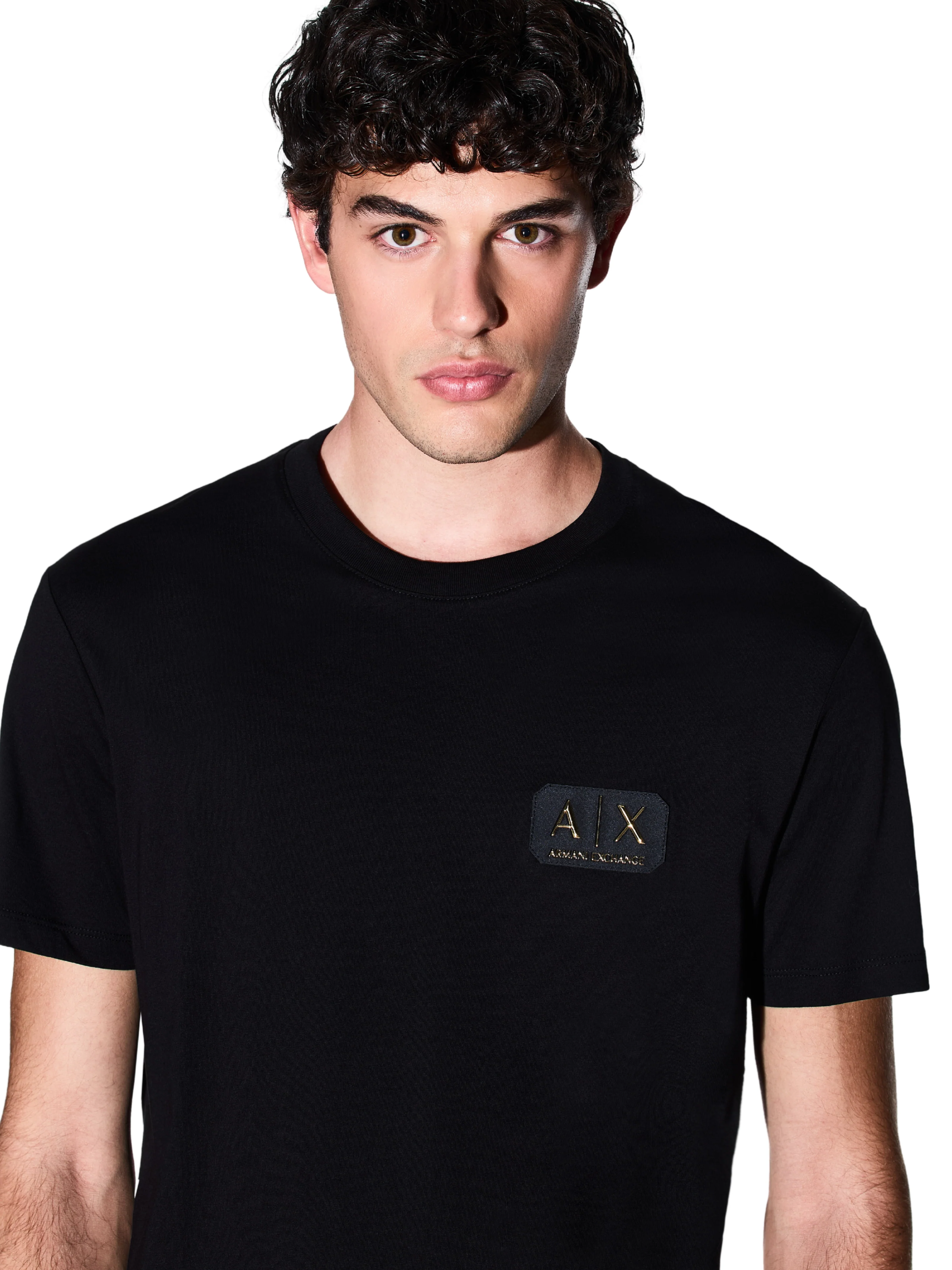 T-Shirt Armani Exchange nera con logo A | X - Image 3