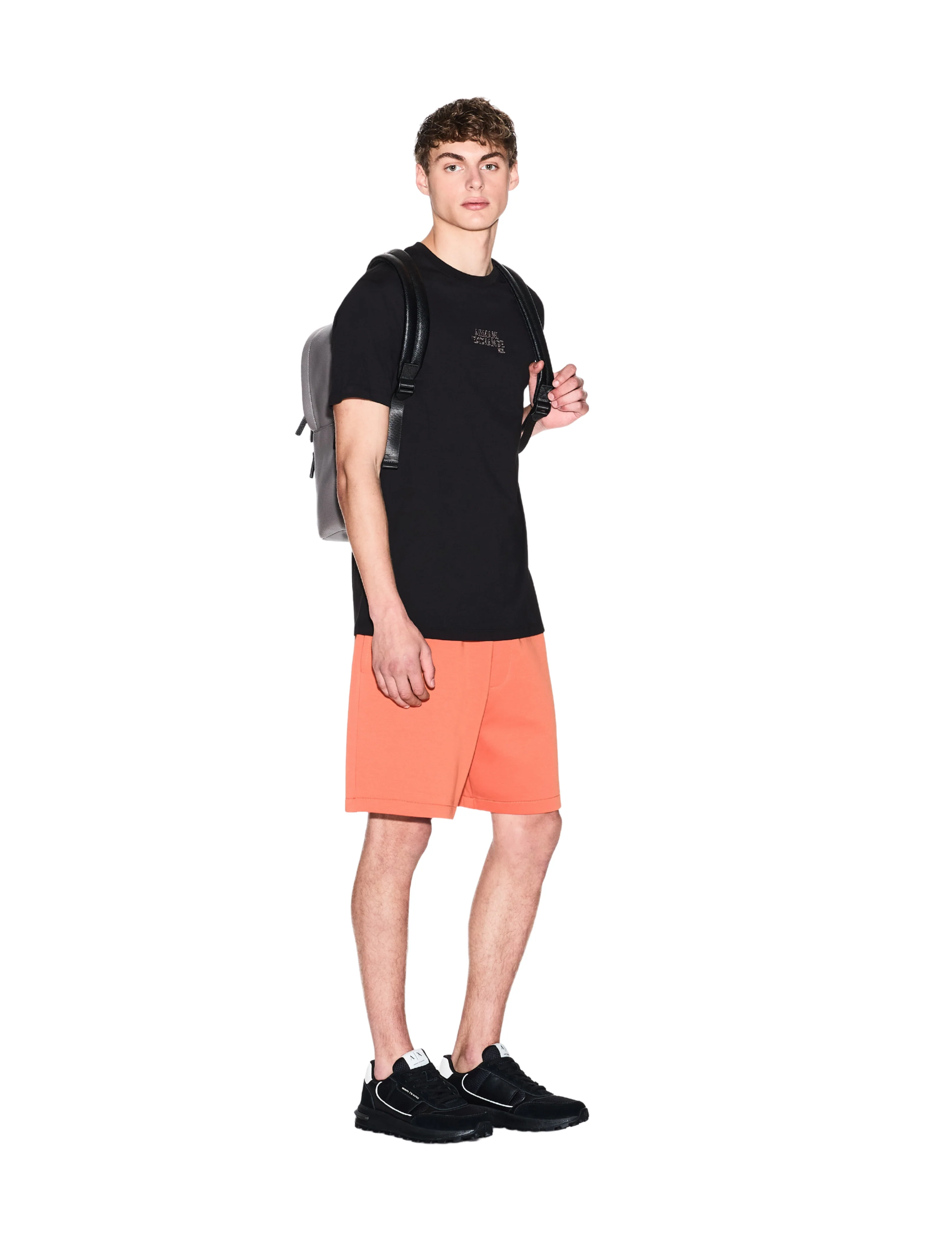 T-Shirt Armani Exchange nera in cotone - Image 5
