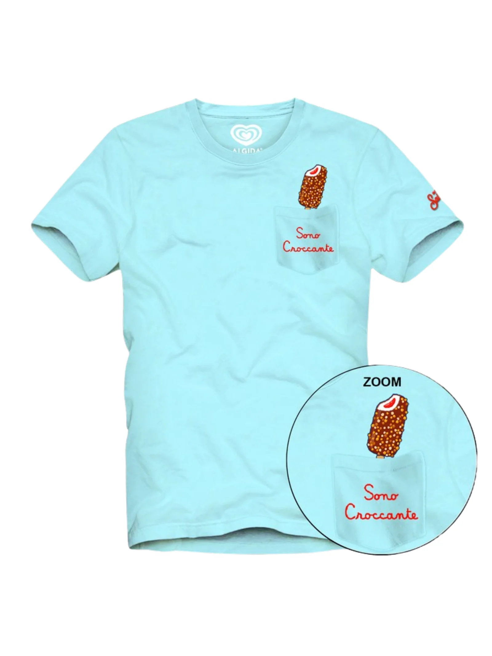 T-Shirt "Austin Sono Croccante 56Emb" Saint Barth azzurra