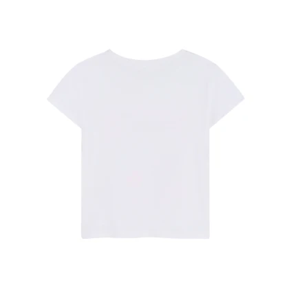 T-Shirt Billie Blush bianca con stampa "Listen your heart" - Image 2