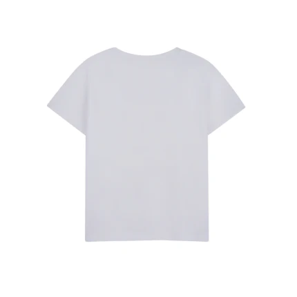 T-Shirt Billie Blush bianca con stampa paillettes - Image 2