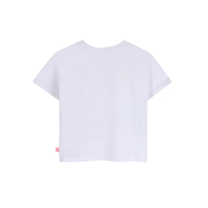 T-Shirt Billie Blush bianca con stampa pony e dettagli glitter - Image 2