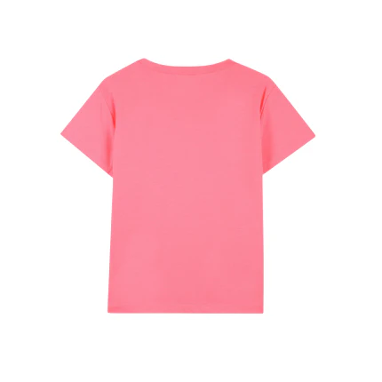 T-Shirt Billie Blush rosa con stampa LOVE in paillettes - Image 2