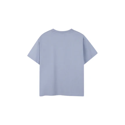T-Shirt Boss azzurra con etichetta logata frontale - Image 2