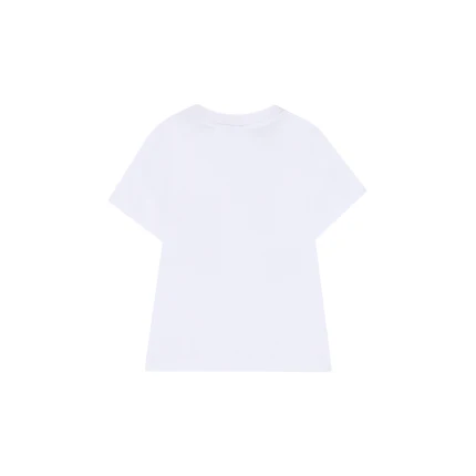 T-Shirt Boss bianca con logo ripetuto frontale - Image 2