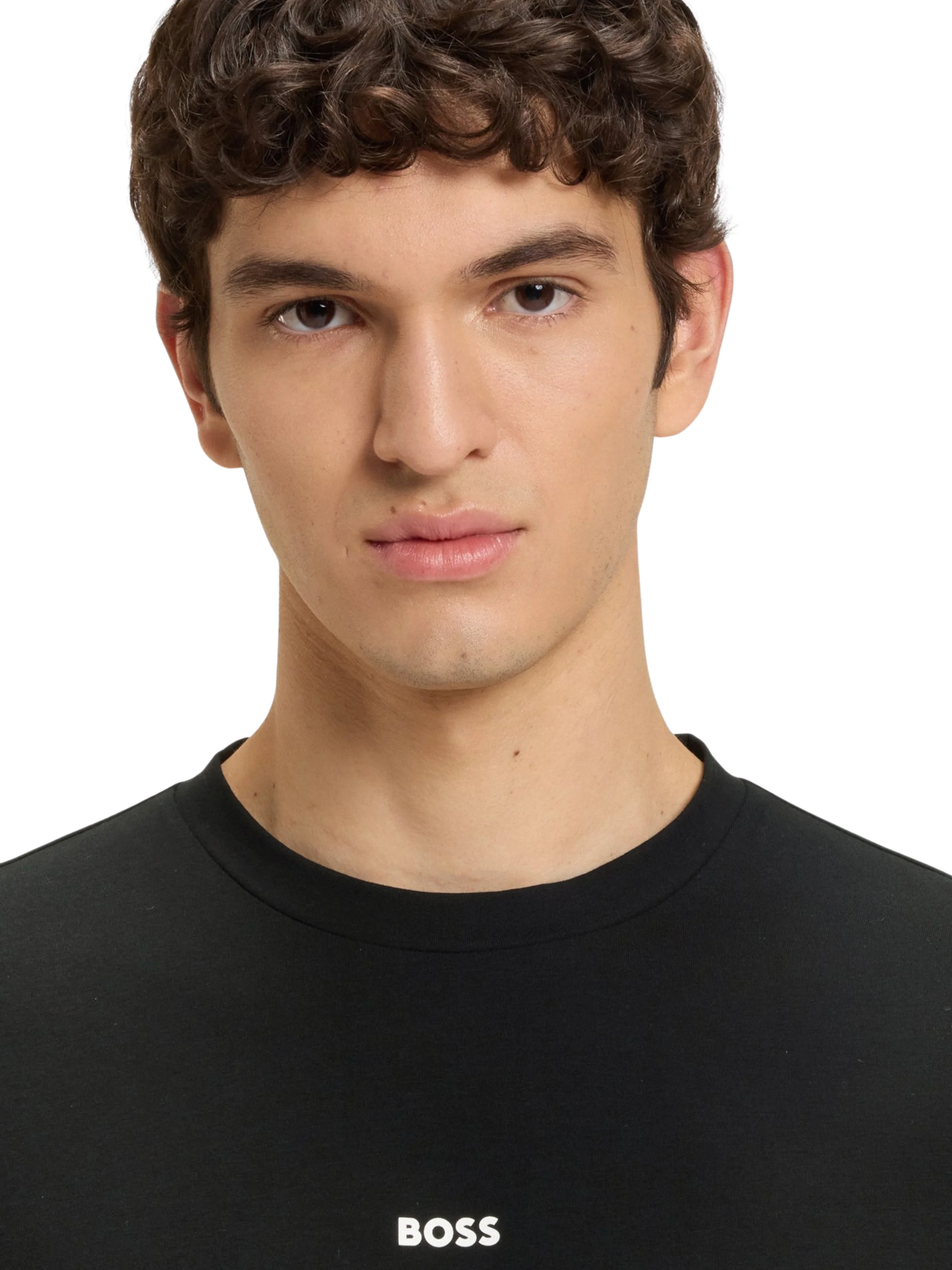 T-Shirt Boss nera con logo stampato - Image 3