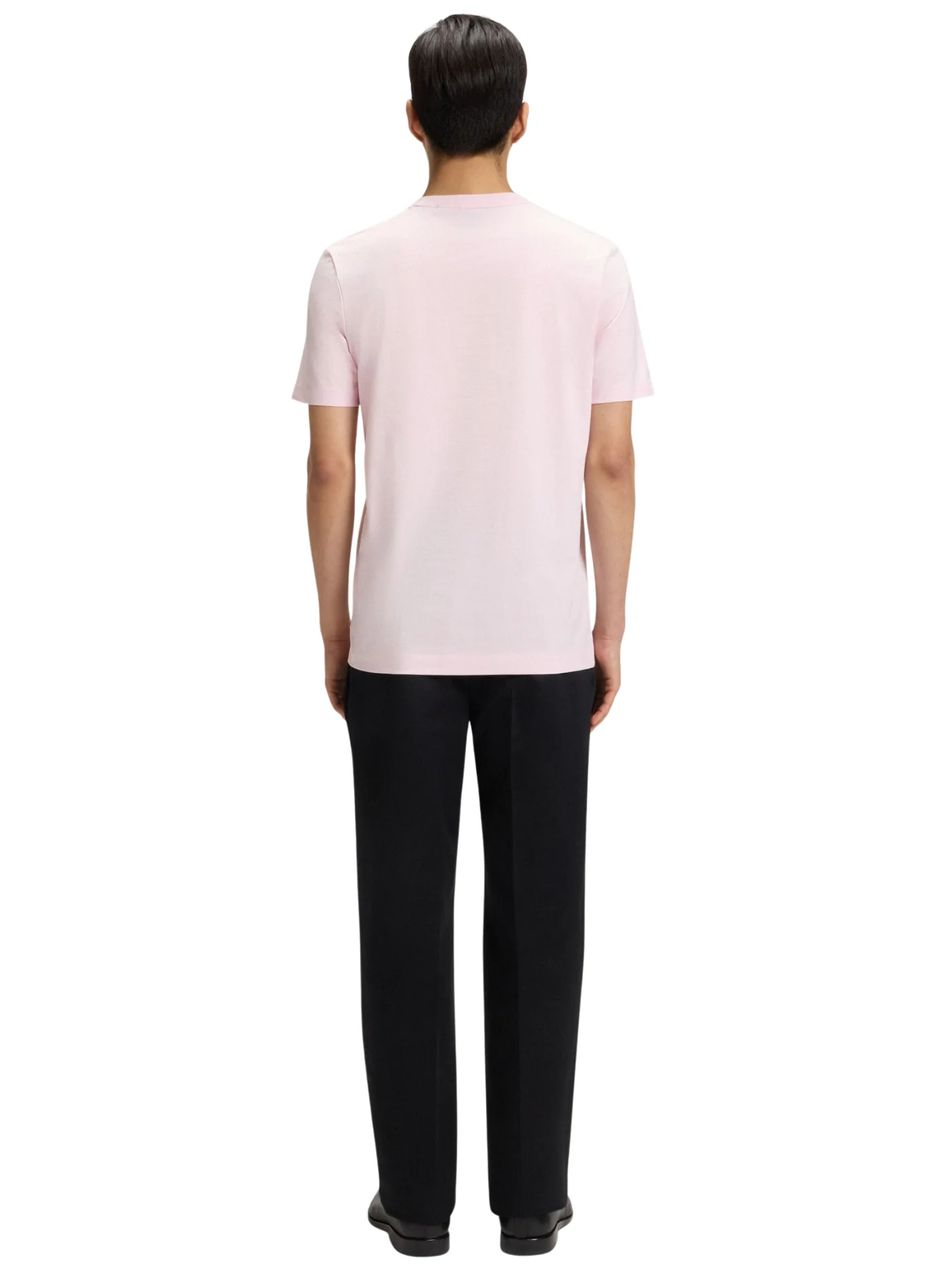 T-Shirt Boss rosa con logo tono su tono - Image 4