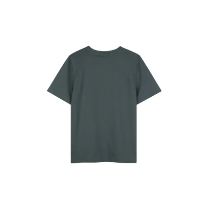 T-Shirt Boss verde con stampa e logo in contrasto - Image 2