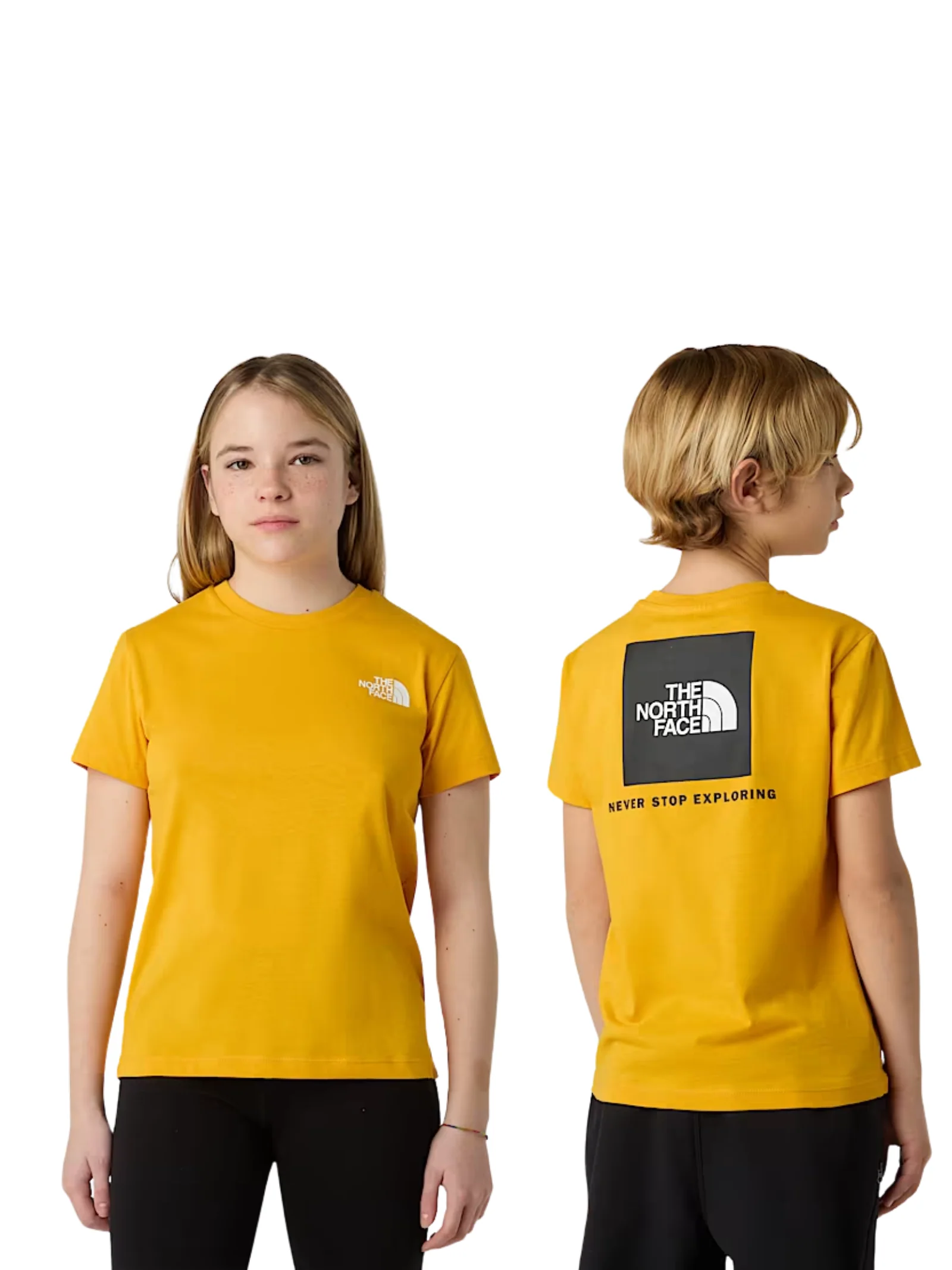 T-Shirt "Box NSE" The North Face senape con maxi logo posteriore - Image 3