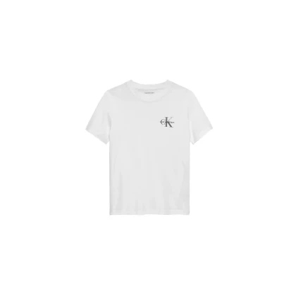 T-Shirt Calvin Klein bianca con logo "CK" sul petto