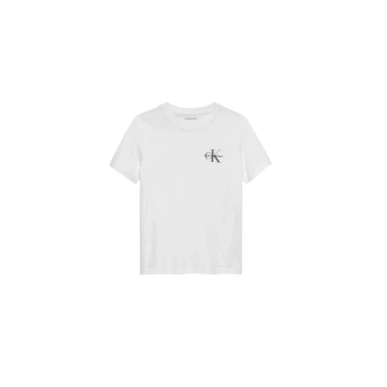T-Shirt Calvin Klein bianca con logo "CK" sul petto