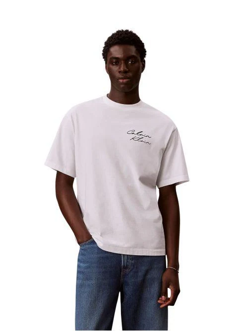 T-Shirt Calvin Klein bianca con logo