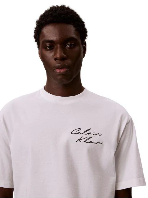T-Shirt Calvin Klein bianca con logo - Image 2