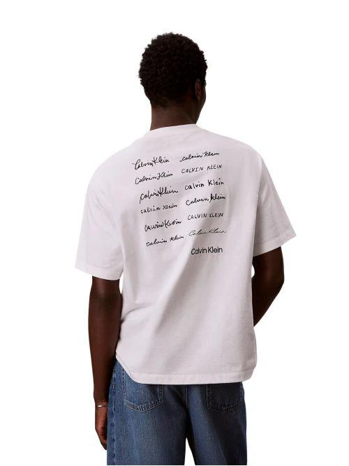 T-Shirt Calvin Klein bianca con logo - Image 3