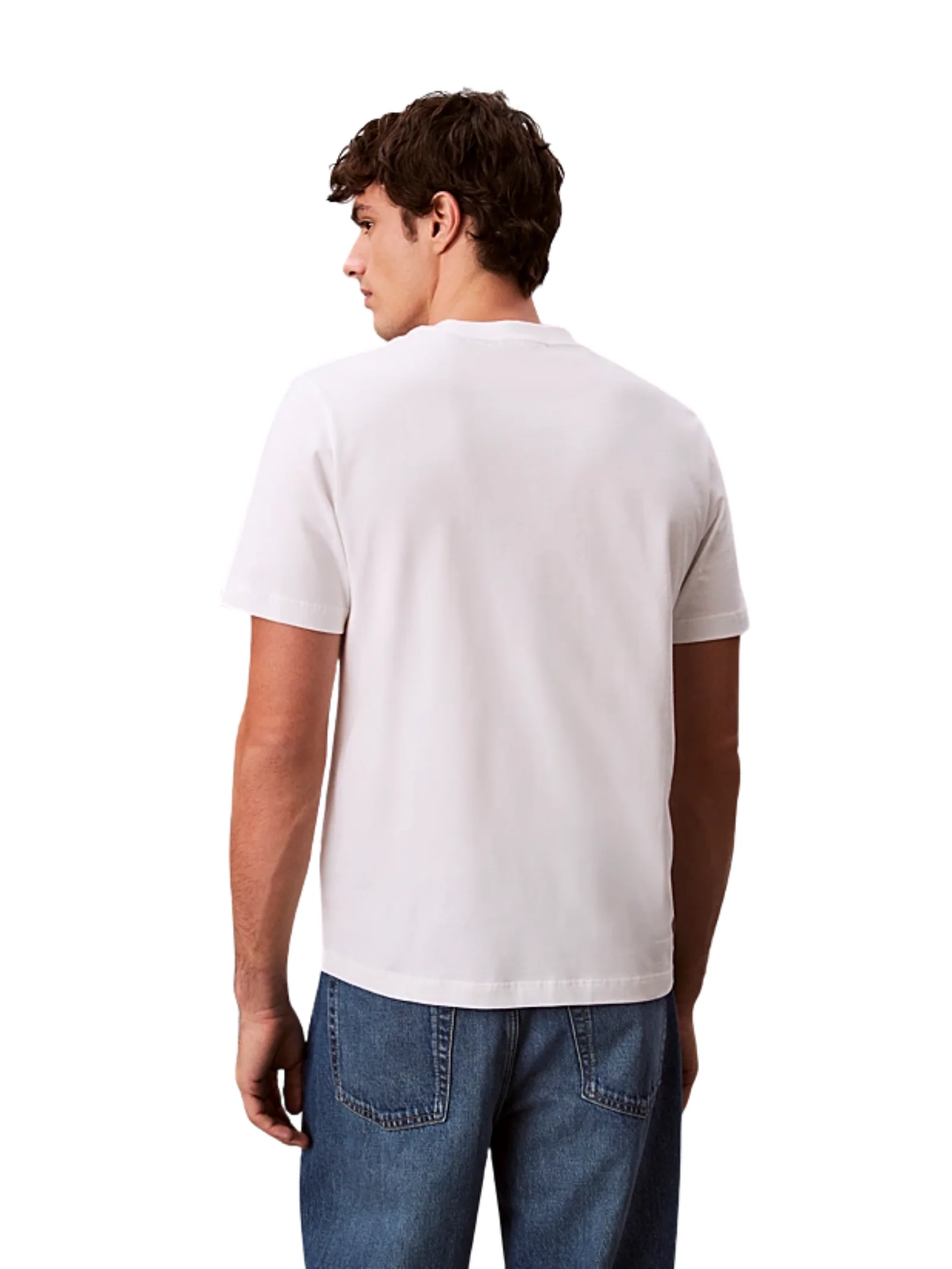 T-shirt Calvin Klein bianca con logo NYC ricamato - Image 4