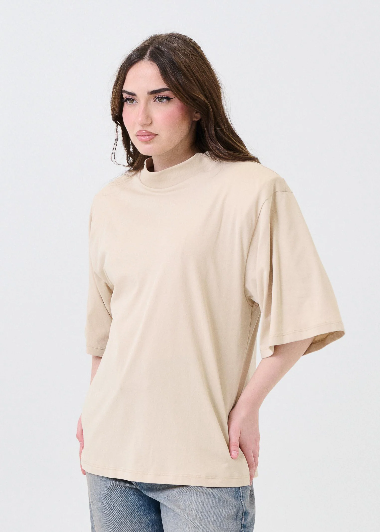 T-Shirt con spalline Vicolo beige - Image 3